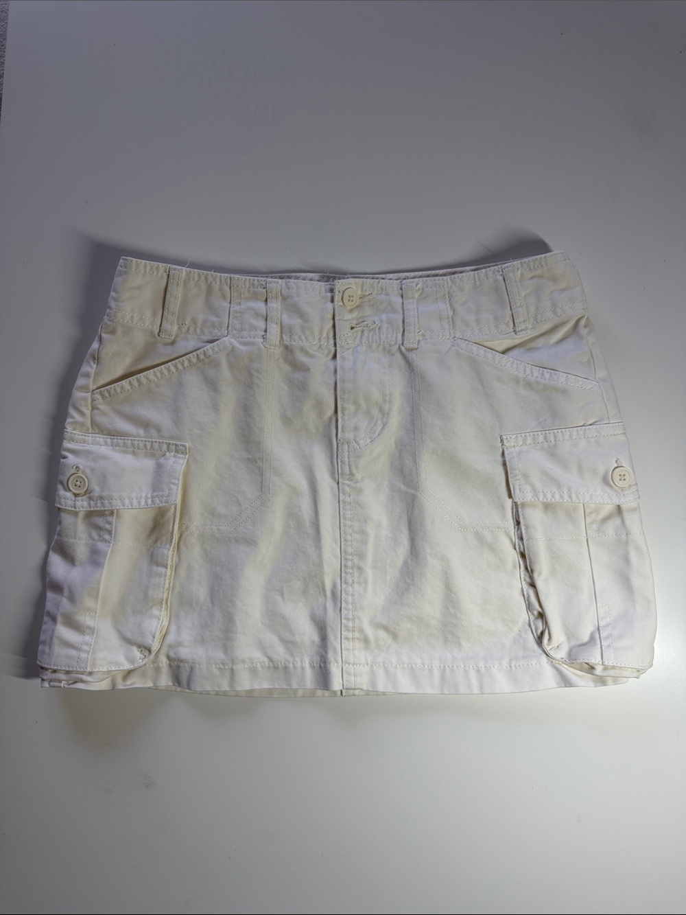 Brandy Melville Cream Cargo Mini Skirt